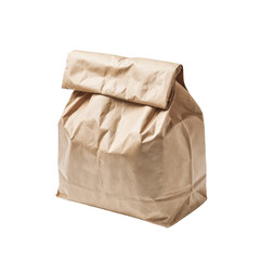 Obraz premium Isolated PNG Brown Paper Bag, GENERATIVE AI