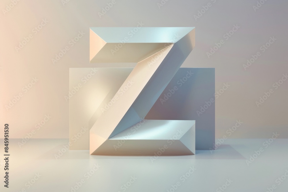 Poster a simple design featuring a white letter z on a plain surface