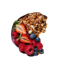 Bowl of Granola with Yogurt with Berries