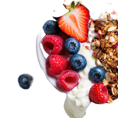 Bowl of Granola with Yogurt with Berries