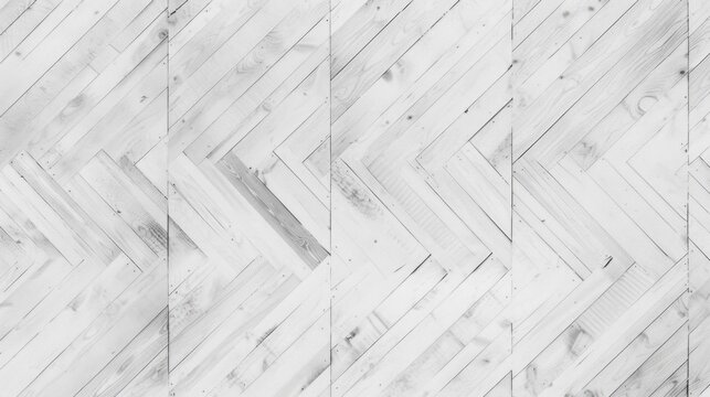 Seamless texture of white parquet floor laid in a herringbone pattern
