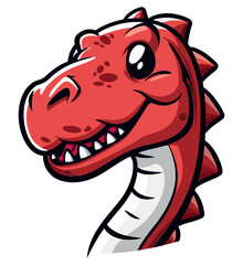 Fototapeta premium Dragon Head Character Vector Graphic