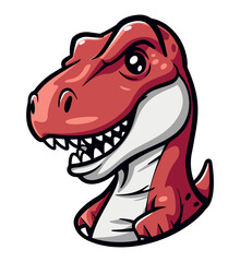 T-Rex Head Character Vector Graphic