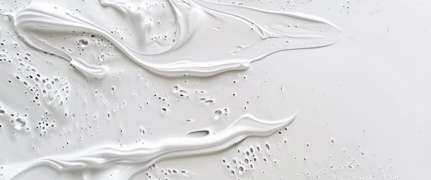 White frosting on a white surface