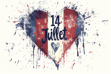 A French Flag Heart Design for Bastille Day Celebration