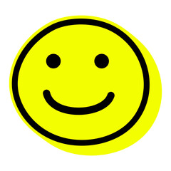 Hand drawing emoji happy