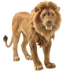 lion isolated white, PNG