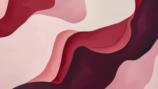 Abstract shapes background burgundy and blush color animation 
