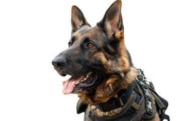 German shepherd dog isolated