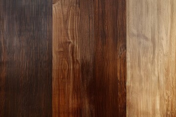 Naklejka premium Three types of wood unite to form a warm, textured background with shades of brown, perfect for rustic projects