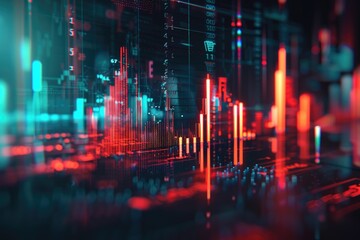 Fototapeta premium Stock market and forex trading graph for financial investment concept.