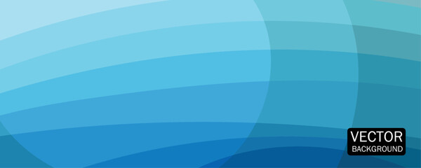 Abstract Blue Vector Background with Waves and Gradient. Stylized Water.