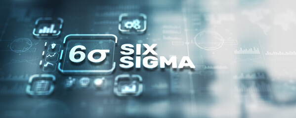 Fototapeta premium Six Sigma. Innovation technology concept. Universal background