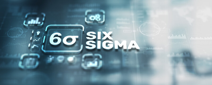 Six Sigma. Innovation technology concept. Universal background