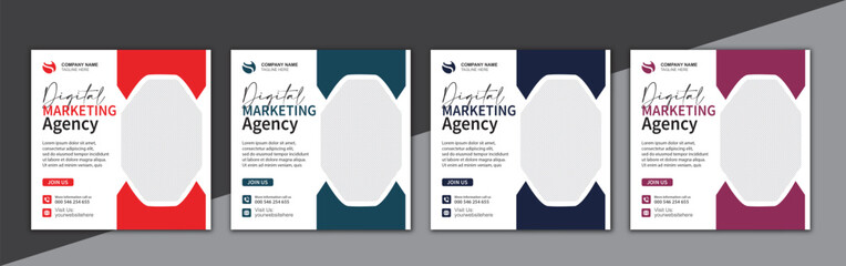 Digital marketing agency and corporate social media post template