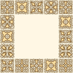 Arabic ceramic tile background. Traditional eastern decorative talavera.