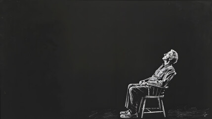 a person sitting alone