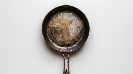 Frying pan separated on a white backdrop