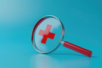 Fototapeta premium magnifying glass on paper