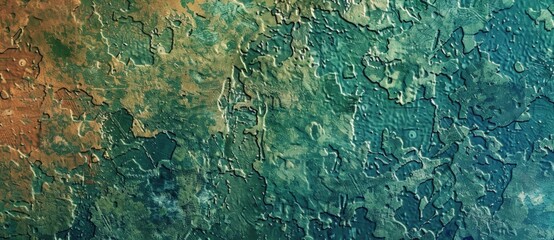 Naklejka premium Captivating green and brown textured background, perfect for creative projects. Evokes abstract beauty with depth and character. Ideal for unique designs