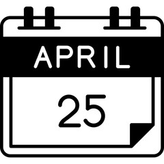 April 25 Icon