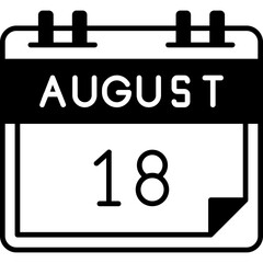 August 18 Icon