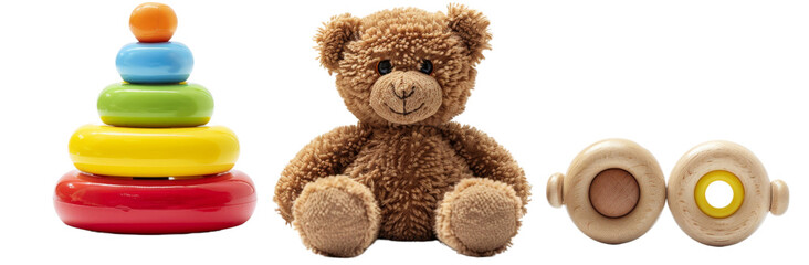 Obraz premium Versatile Shoe Set of 3 - Winter Boot, Dressy Flat, and Sneaker Isolated on White Background