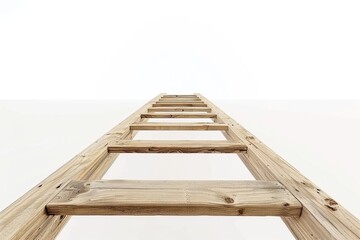 Obraz premium Retractable Attic Stairs Isolated on White Background