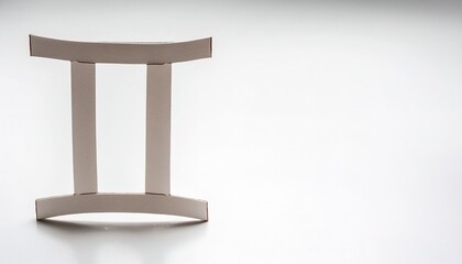 paper origami Astrological zodiac sign concept. Gemini the twins is the third sign of the zodiac, considered as governing the period from about May 21 to about June 21 isolated on white background