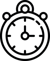 Simple stopwatch icon with clock face and buttons for timing and measurement