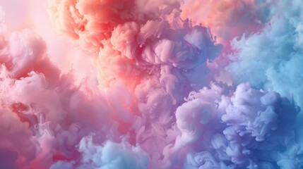 Fototapeta premium A mesmerizing display of pastel smoke in motion like a colorful dream come to life.