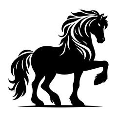 A silhouette of a horse vector
