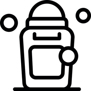 recommend clip art: Simple line drawing of a deodorant stick, conveying hygiene and freshness
