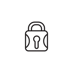 Padlock icon Outline Padlock vector icon for web design isolated on white background. Editable icon.