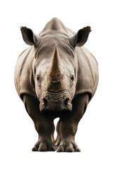 Fototapeta premium Isolated PNG Rhinoceros Wildlife, GENERATIVE AI