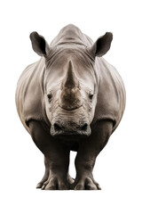 Fototapeta premium Isolated PNG Rhinoceros Wildlife, GENERATIVE AI