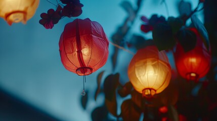 Mid autumn festival celebrations  families enjoying moon watching in chinese gardens and parks