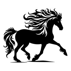 horse silhouette vector