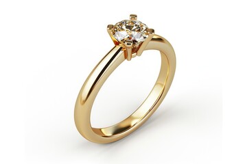 diamond ring isolated on white background