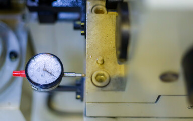 An equipment of machine. Mechanical part in the manufacturing.