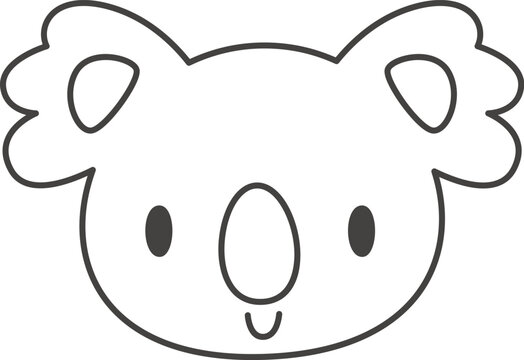 recommend clip art: Koala Head Outline