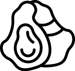 Opened oyster shell with meat inside showing delicious and fresh seafood for fine dining experience