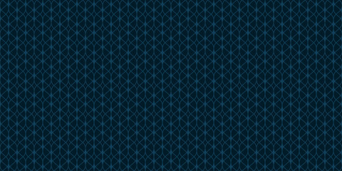 Vector mesh seamless pattern. Abstract subtle minimal background with thin wavy lines, delicate lattice, texture of lace, weaving, net. Elegant dark blue repeated geo design for decor, cover, print