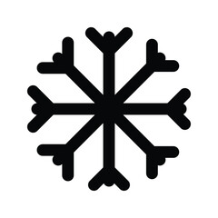 snowflake flat icon on white background.