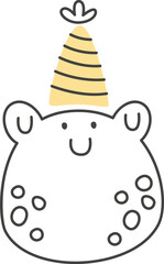 Birthday Frog Outline