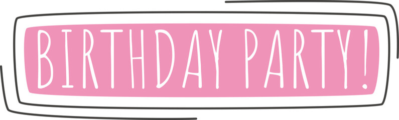 Birthday Party Lettering Box