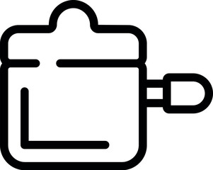 Simple cooking pot icon representing kitchen utensil for boiling water