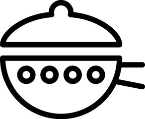Simple icon of a double boiler pot, perfect for steaming vegetables or cooking delicate sauces