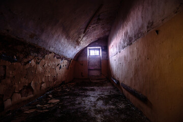 Obraz premium Old dark creepy abandoned prison castle