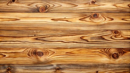 A close up view of a textured wooden surface featuring knots and grain patterns, commonly found in flooring and lumber. The wood appears in a natural brown hue